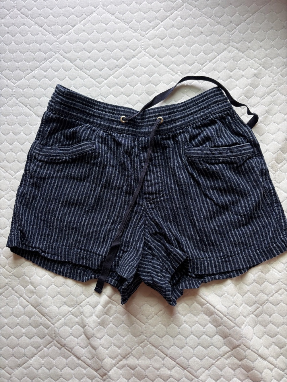 GAP Navy Pinstripe Drawstring Athletic Shorts